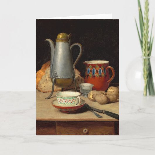 Stilleven, koffie en aardappelen | Albert Anker Kaart (Voorkant)
