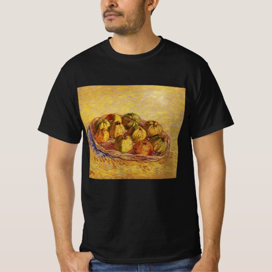 Stilleven, mand met appels door Vincent van Gogh T-shirt (Voorkant)