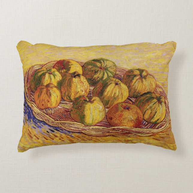 Stilleven, mand met appels van Vincent van Gogh Accent Kussen (Voorkant)