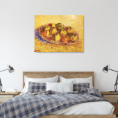 Stilleven, mand met appels van Vincent van Gogh Canvas Afdruk (Insitu (Slaapkamer))