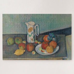 Stilleven, melkkan en fruit op een tafel, Cezanne Legpuzzel