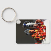 Stilleven met aardbeien, perziken en kersen sleutelhanger (Achterkant)