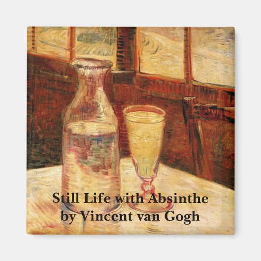 Stilleven met absint van Vincent van Gogh Magneet (Voorkant)