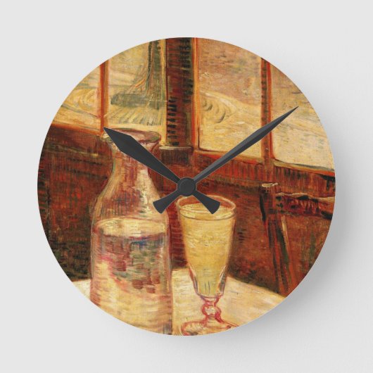 Stilleven met absint van Vincent van Gogh Ronde Klok (Voorkant)