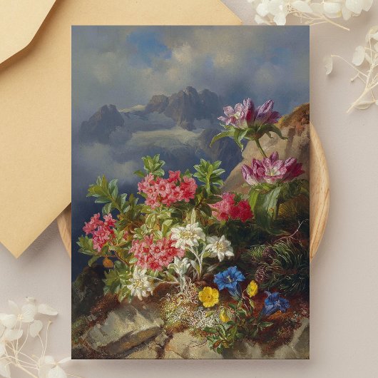 Stilleven met alpenbloemen - Andreas Lach Briefkaart