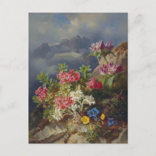 Stilleven met alpenbloemen - Andreas Lach Briefkaart (Voorkant)