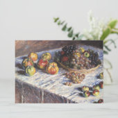 Stilleven met appels en druiven van Claude Monet (Staand voorkant)