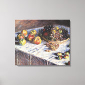 Stilleven met appels en druiven van Claude Monet Canvas Afdruk (Voorkant)