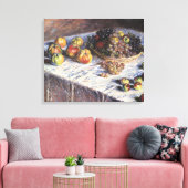 Stilleven met appels en druiven van Claude Monet Canvas Afdruk (Insitu (Woonkamer))