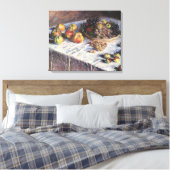 Stilleven met appels en druiven van Claude Monet Canvas Afdruk (Insitu (Slaapkamer))
