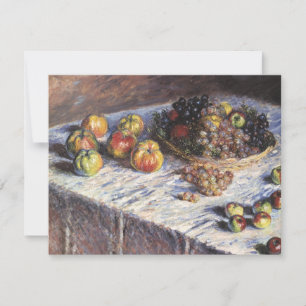Stilleven met appels en druiven van Claude Monet Kaart