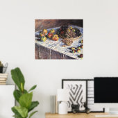 Stilleven met appels en druiven van Claude Monet Poster (Thuiskantoor)