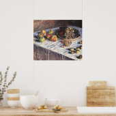 Stilleven met appels en druiven van Claude Monet Poster (Keuken)
