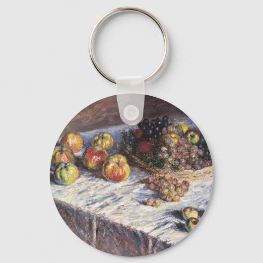 Stilleven met appels en druiven van Claude Monet Sleutelhanger (Voorkant)