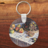 Stilleven met appels en druiven van Claude Monet Sleutelhanger (Voorkant)