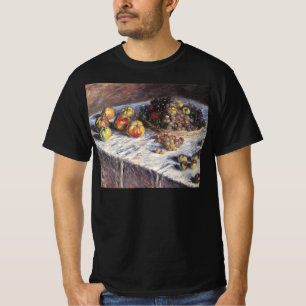 Stilleven met appels en druiven van Claude Monet T-shirt