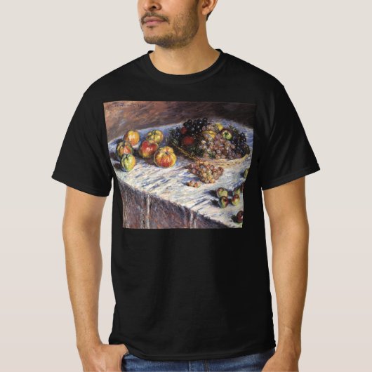 Stilleven met appels en druiven van Claude Monet T-shirt (Voorkant)