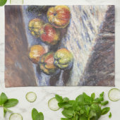 Stilleven met appels en druiven van Claude Monet Theedoek (Gevouwen)