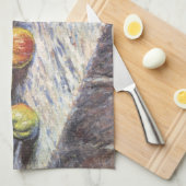 Stilleven met appels en druiven van Claude Monet Theedoek (Quarter Fold)