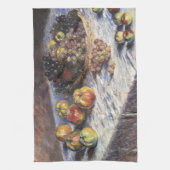 Stilleven met appels en druiven van Claude Monet Theedoek (Verticaal)