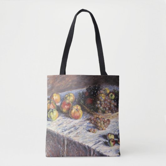 Stilleven met appels en druiven van Claude Monet Tote Bag (Voorkant)