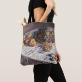 Stilleven met appels en druiven van Claude Monet Tote Bag (Dichtbij)