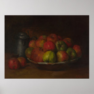 Stilleven met appels en granaatappel poster