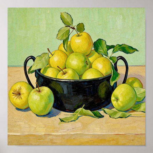 Stilleven met appels naar Van Gogh Poster (Voorkant)