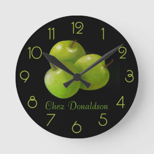 Stilleven met appels Olie op canvas Schilderij op Ronde Klok