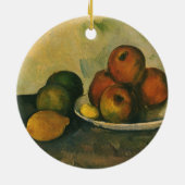 Stilleven met appels van Paul Cezanne Keramisch Ornament (Achterkant)