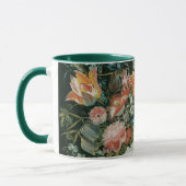 Stilleven met barokke bloemen in een vaas mok (Links)