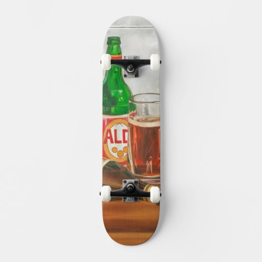 Stilleven met bier van Jennifer Goldberger Skateboard (Voorkant)