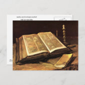 Stilleven met bijbel (F117) Van Gogh Fine Art Briefkaart (Voorkant / Achterkant)