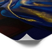 Stilleven met Blauwe Ruit en Verre Bergen Poster (Hoek)