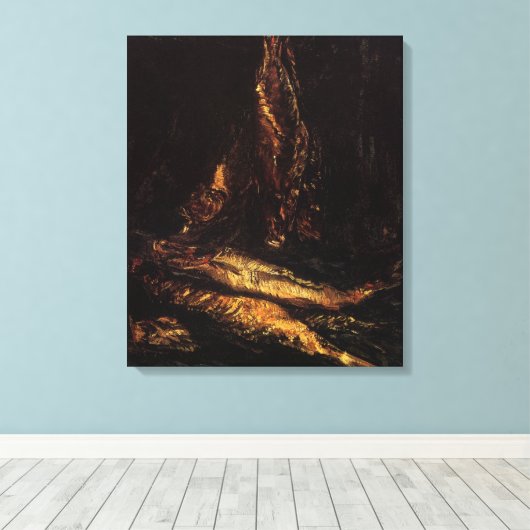 Stilleven met Bloaters door Vincent van Gogh Canvas Afdruk (Insitu (Houten vloer))