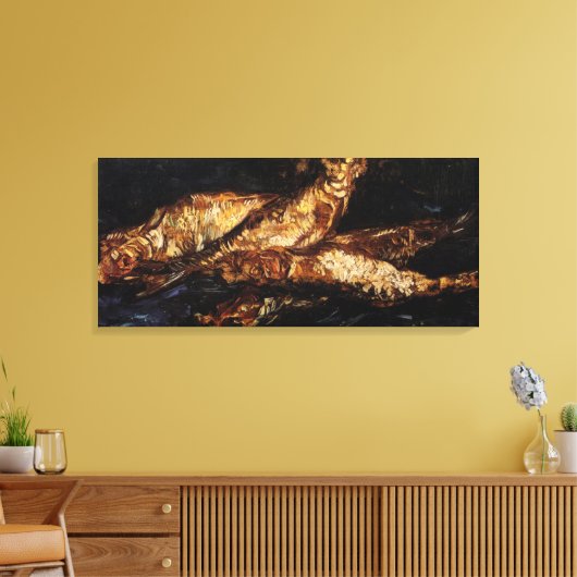 Stilleven met Bloaters door Vincent van Gogh Canvas Afdruk (Insitu (Woonkamer))
