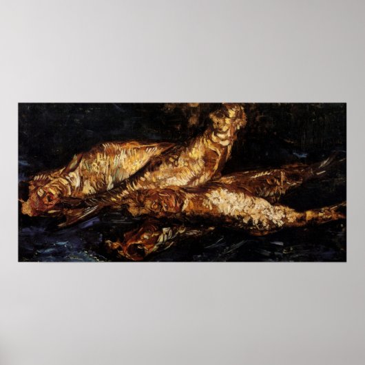 Stilleven met Bloaters door Vincent van Gogh Poster (Voorkant)
