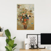 Stilleven met bloemen (1905) door Odilon Redon Poster (Thuiskantoor)