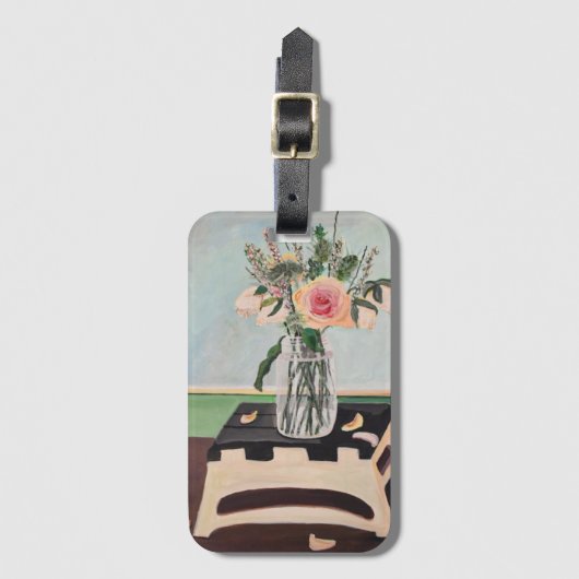 Stilleven met bloemen bagagelabel (Voorkant (verticaal))