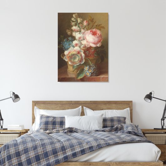 Stilleven met bloemen – Cornelis van Spaendonck Canvas Afdruk (Insitu (Slaapkamer))
