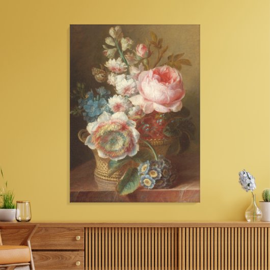 Stilleven met bloemen – Cornelis van Spaendonck Canvas Afdruk (Insitu (Woonkamer))