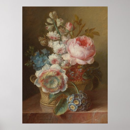 Stilleven met bloemen – Cornelis van Spaendonck Poster (Voorkant)