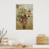 Stilleven met bloemen door Odilon Redon. Poster (Keuken)
