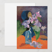 Stilleven met bloemen en idolen | Paul Gauguin (Voorkant / Achterkant)