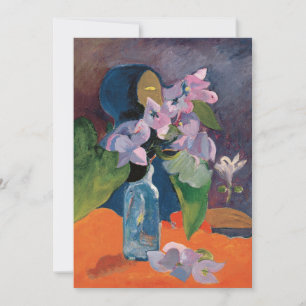 Stilleven met bloemen en idolen   Paul Gauguin