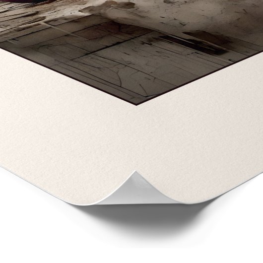 Stilleven met bloemen en pruimen - Print (Hoek)