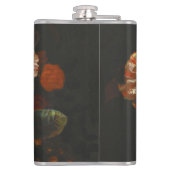 stilleven met bloemen heupfles (Achterkant)