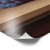 Stilleven met Bloemen in Delftbaluwe vaas en Fruit Foto Afdruk (Hoek)