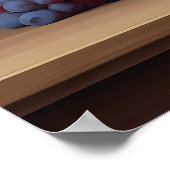 Stilleven met Bloemen in Delftbaluwe vaas en Fruit Poster (Hoek)