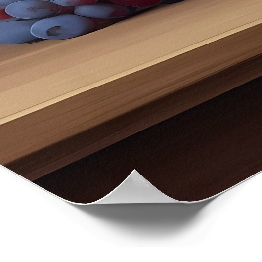 Stilleven met Bloemen in Delftbaluwe vaas en Fruit Poster (Hoek)